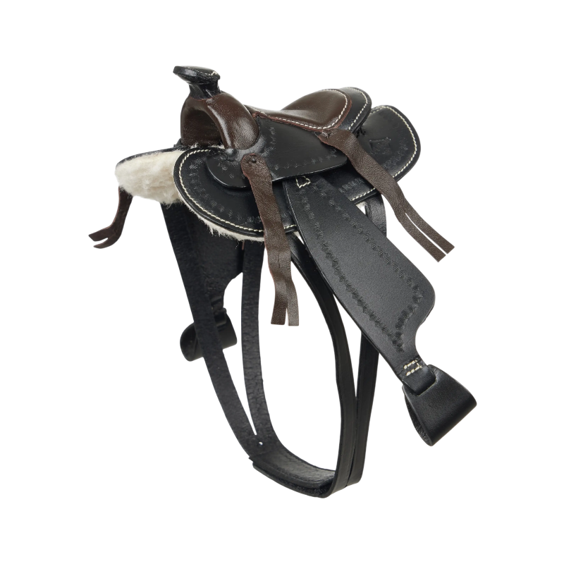 Lemieux - Selle Western pour Toy Pony noir