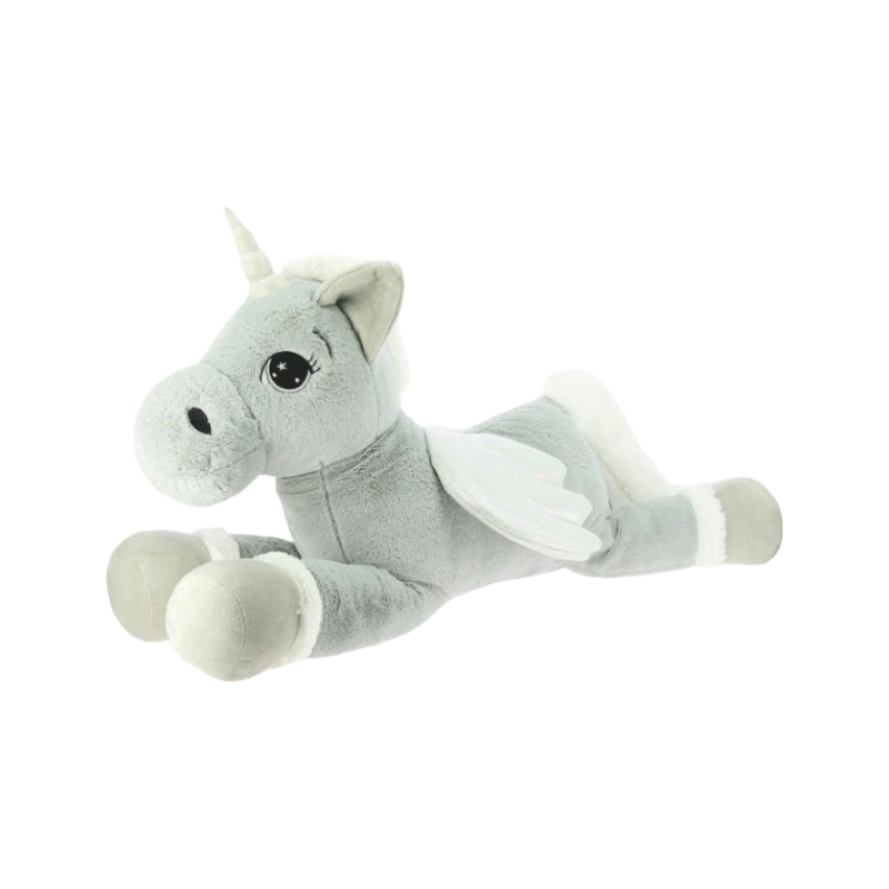 Equi-kids - Peluche licorne pégase gris 80 cm | - Ohlala