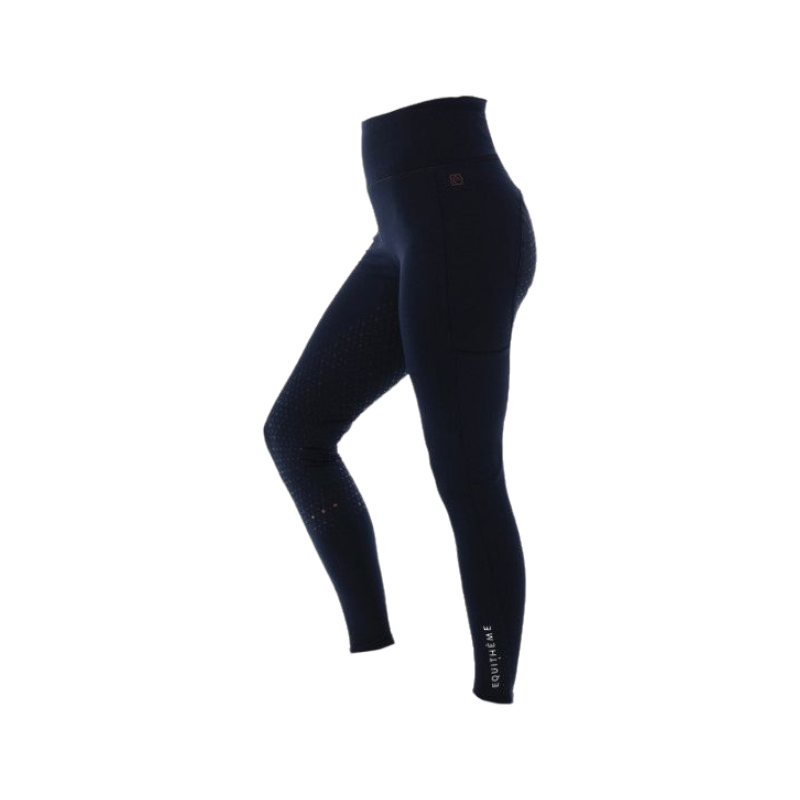 Equithème - Legging d'équitation femme full grip Lyly marine