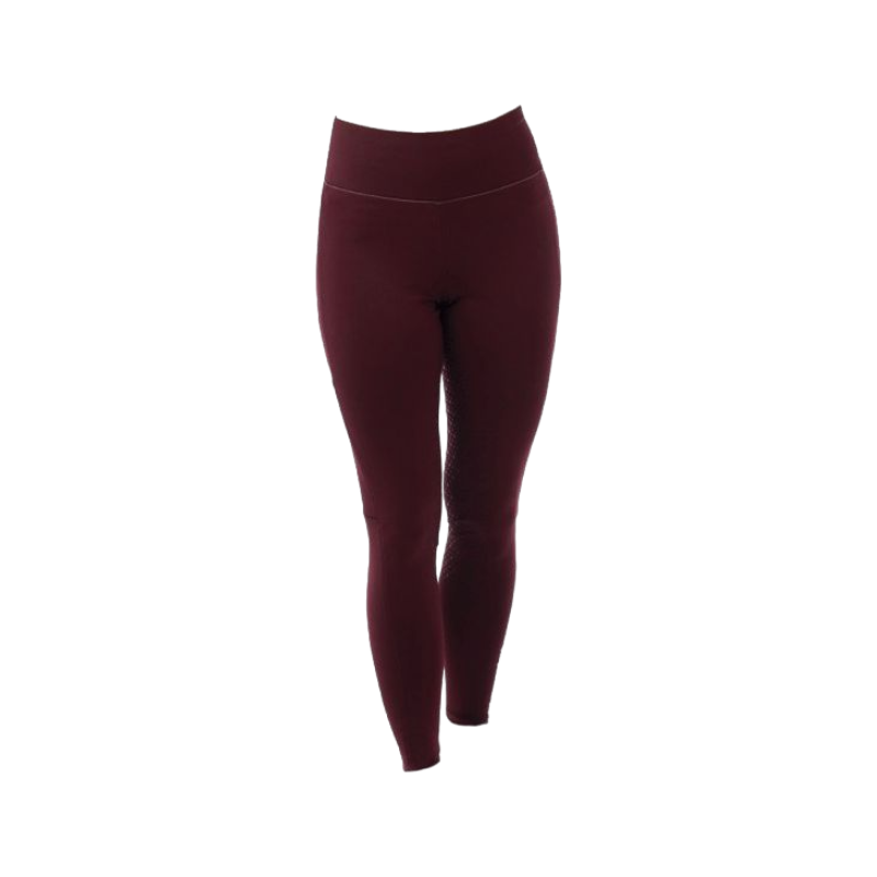 Equithème - Legging d'équitation femme full grip Lyly bordeaux