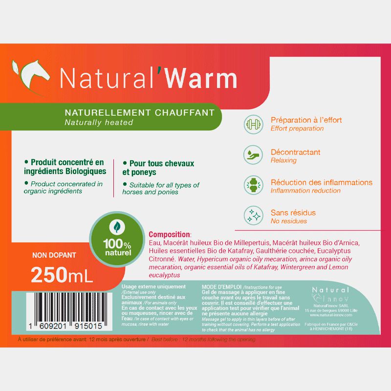 Natural' Innov - Gel chauffant Natural'Warm 250ml | - Ohlala
