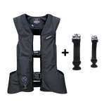 Hit Air - Pack Gilet airbag Léger 2 noir + rallonges | - Ohlala