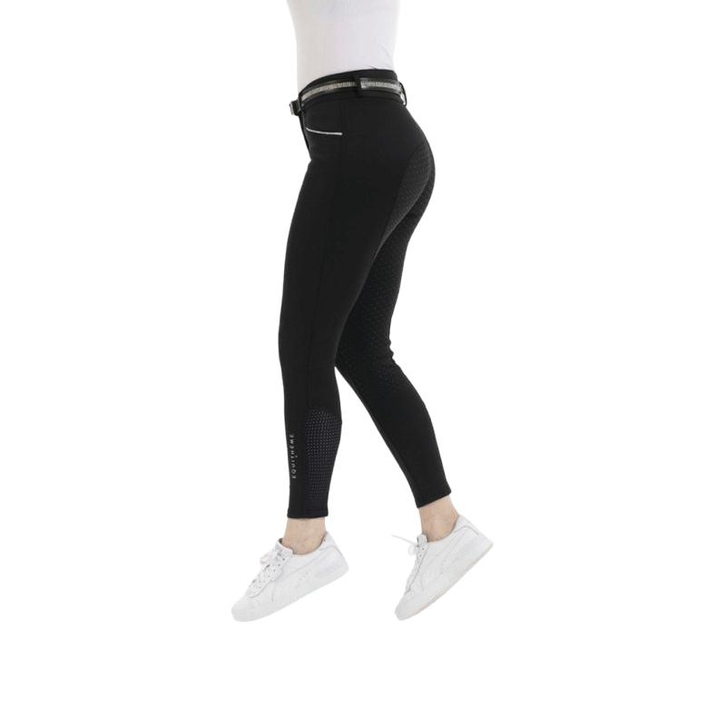 Equithème - Pantalon d'équitation full grip femme Claudine noir | - Ohlala