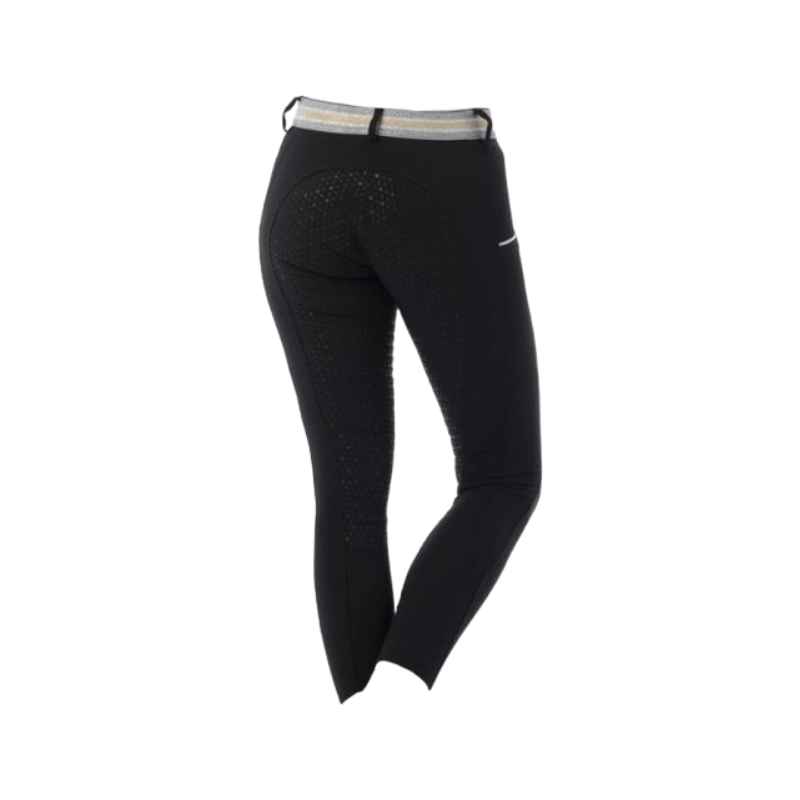 Equithème - Pantalon d'équitation femme Lor full grip noir