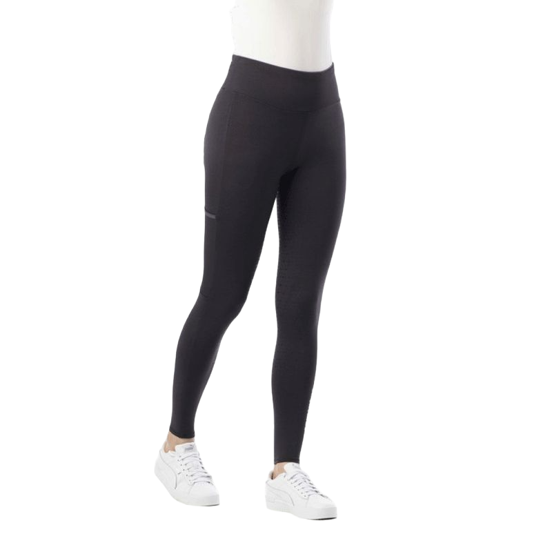 Equithème - Legging d'équitation full grip femme Lyly gris/ violet | - Ohlala