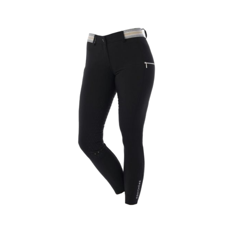 Equithème - Pantalon d'équitation femme Lor full grip noir