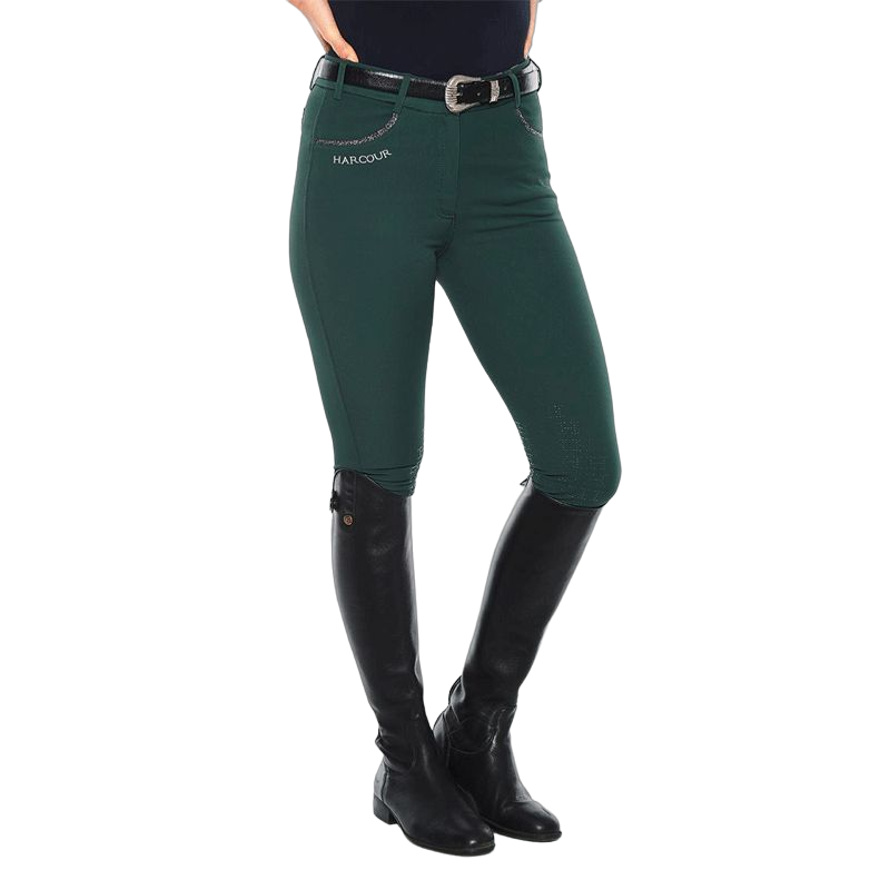 Harcour - Pantalon d'équitation femme fix system grip Jaltika vert jungle | - Ohlala