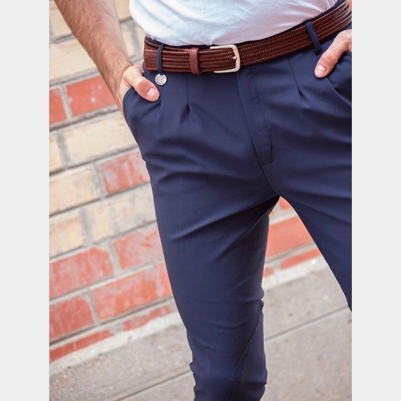 Pantalon homme, A pinces, 1 poche arrière, entretien facile
