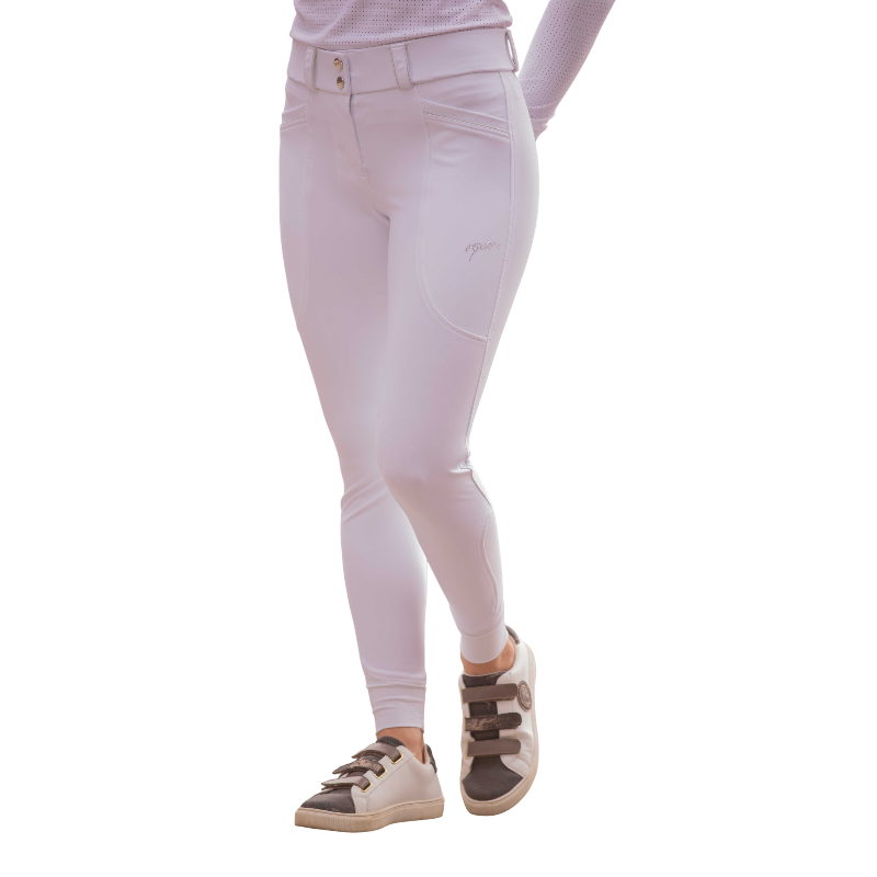 Pénélope - Pantalon d'équitation femme Sybille blanc