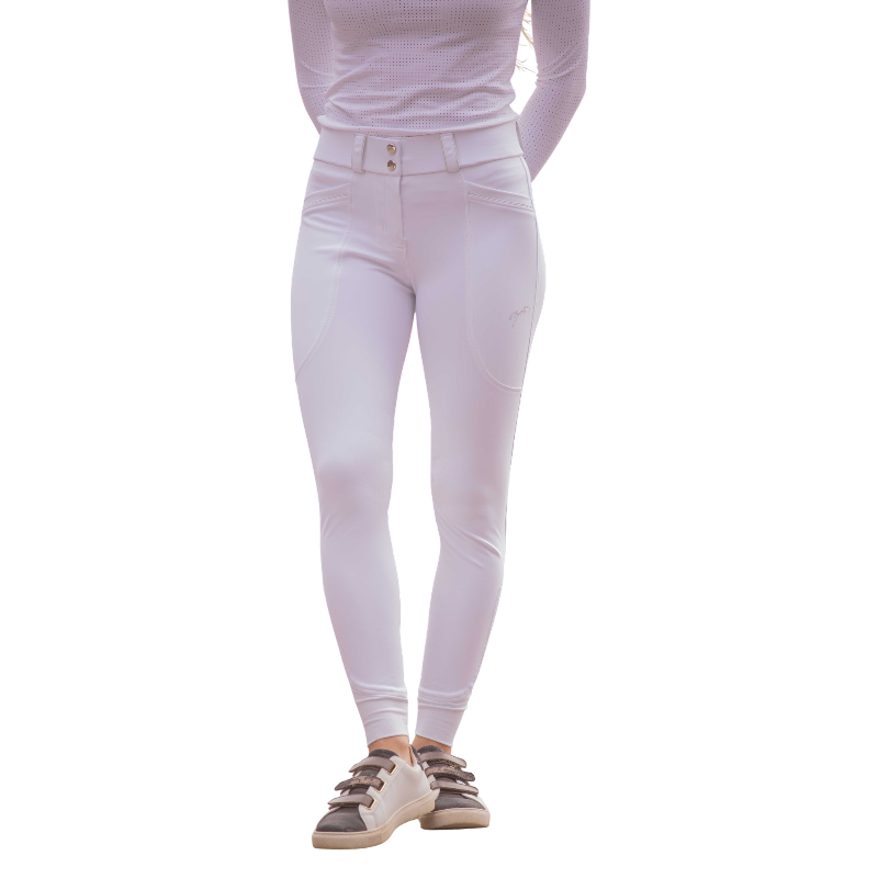 Pénélope - Pantalon d'équitation femme Sybille blanc