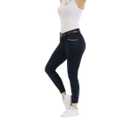 Equithème - Dames full grip rijbroek Claudine marine | - Ohlala