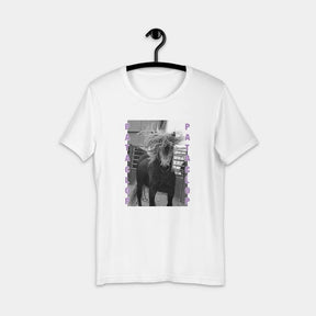 Collection Equine - T-shirt manches courtes Pataclop Violet blanc | - Ohlala