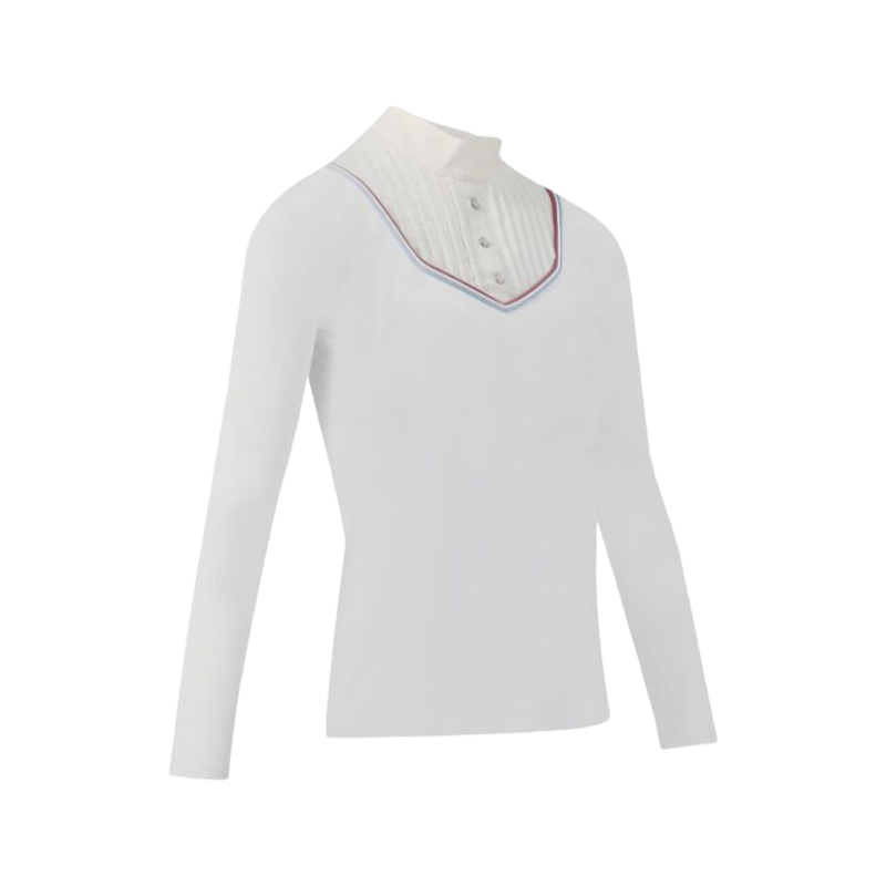 Equithème - Polo manches longues femme Cabourg blanc | - Ohlala