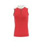 Equithème - Mouwloos poloshirt Smoff rood | - Ohlala