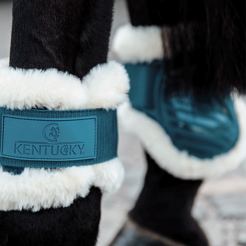 Kentucky Horsewear - Protège-boulet jeunes chevaux mouton vegan emeraude | - Ohlala