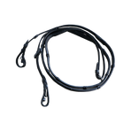 Canter - Rênes de cheval eventer avec arrêtoirs 16 mm Noir | - Ohlala