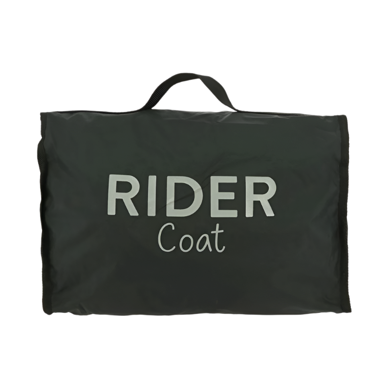 Equithème - Veste de pluie longue Ridercoat noir