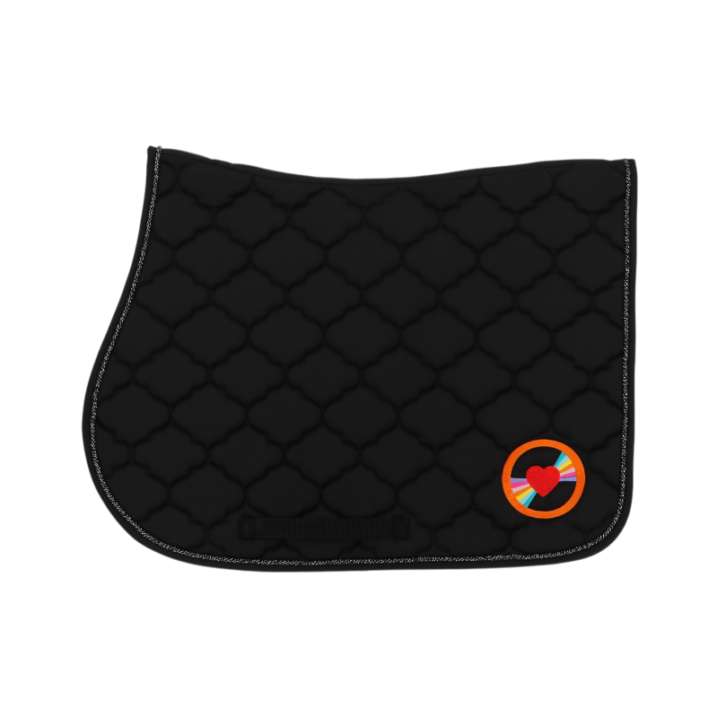 Riding World - Tapis de selle édition anniversaire Rope noir logo OHLALA