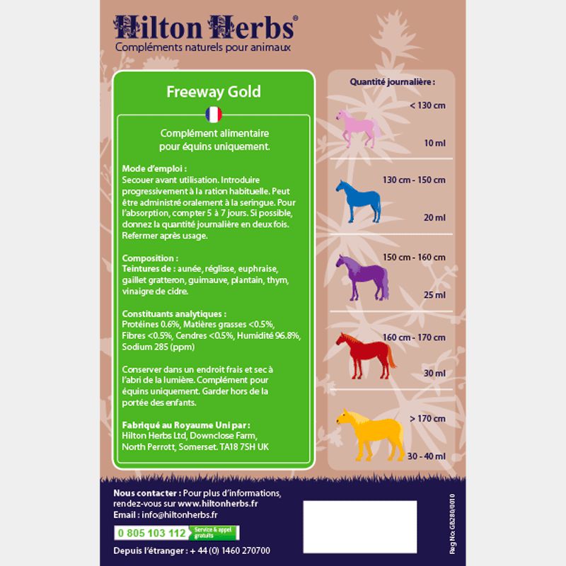 Hilton Herbs - Compléments alimentaire Voies respiratoires FREEWAY X GOLD 1L | - Ohlala