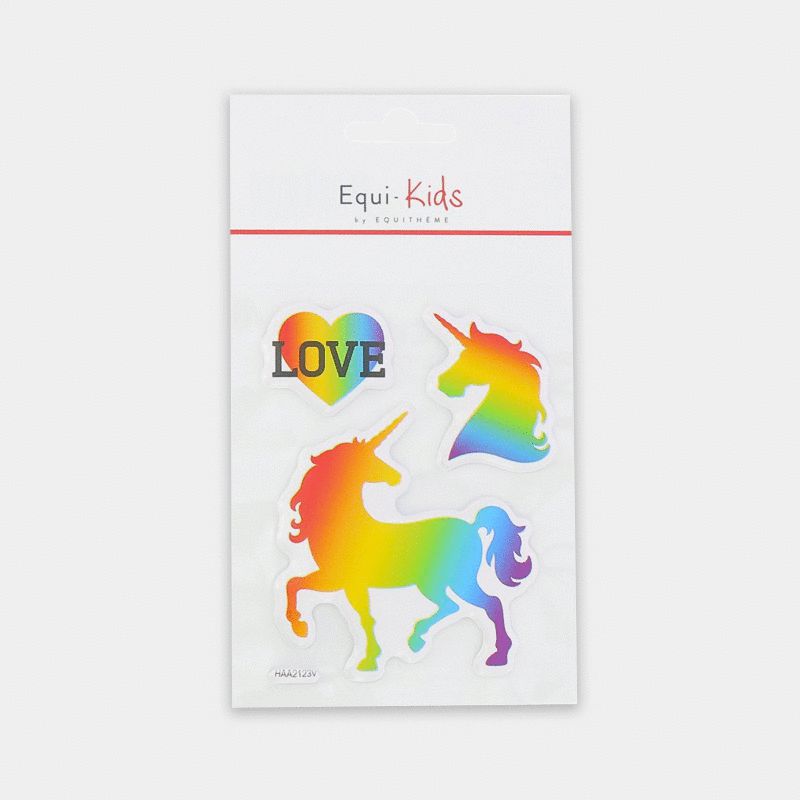 Equi-kids - Stickers licorne relief love | - Ohlala