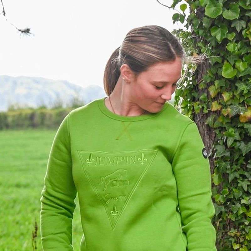 Jump'in - Sweat col rond femme Spring vert | - Ohlala