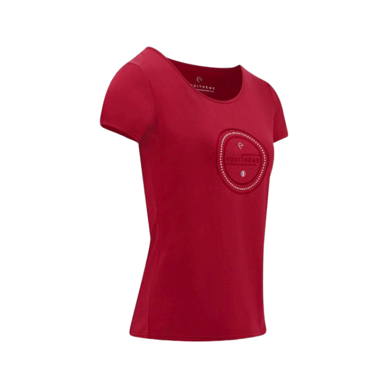 Equithème - T-shirt manches courtes femme Anna cerise | - Ohlala