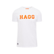 Hagg - T-shirt manches courtes homme blanc/ orange | - Ohlala