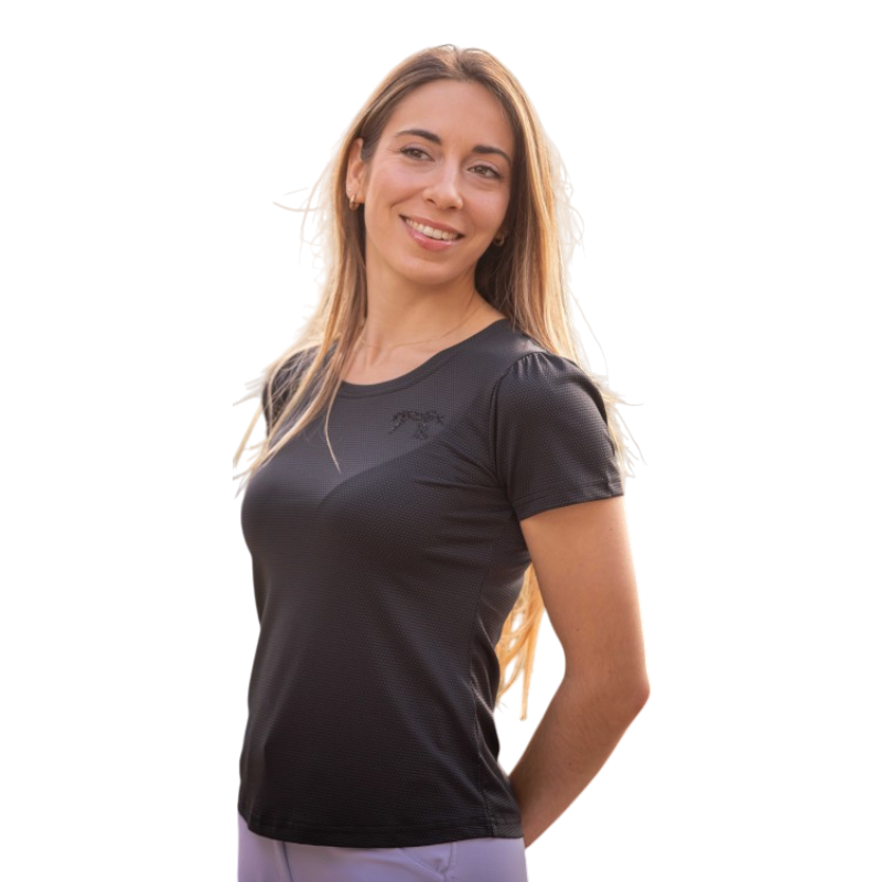 Pénélope - T-shirt manches courtes femme Techty Honey anthracite