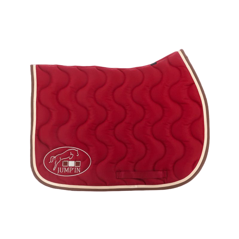 Jump'In - Tapis de selle Bordeaux / Champagne / Choco | - Ohlala