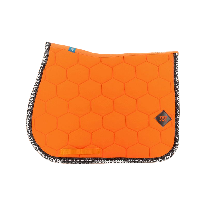 Oxxer - Tapis de selle Monogramme orange/ noir | - Ohlala