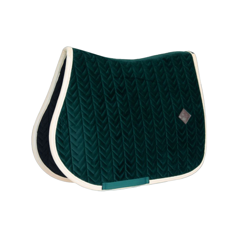 Kentucky Horsewear - Tapis de selle velvet contrast vert sapin | - Ohlala