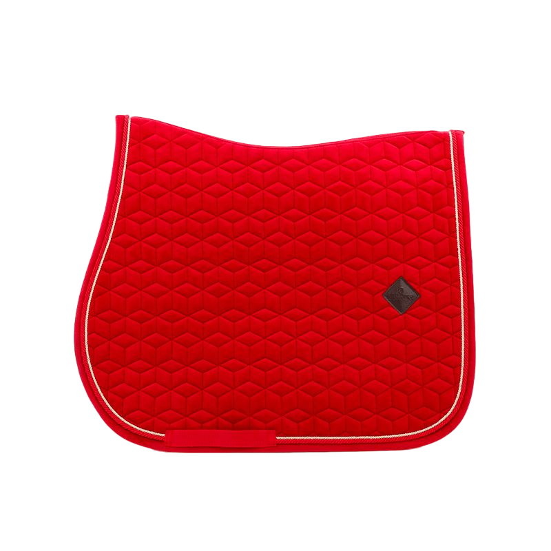 Kentucky Horsewear - Tapis de selle Velvet jumping Rouge | - Ohlala