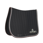 Kentucky Horsewear - Zadeldek Fishbone zwart leer | - Ohlala