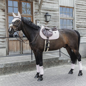 Kentucky Horsewear - Bandes de polo Velvet Pearls rose tendre | - Ohlala