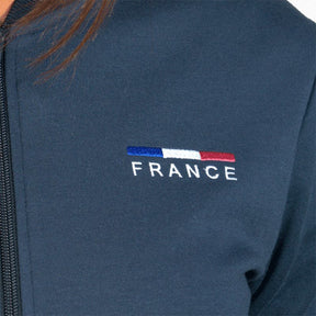 Flags & Cup - Sweat zippé femme France - limited edition marine | - Ohlala