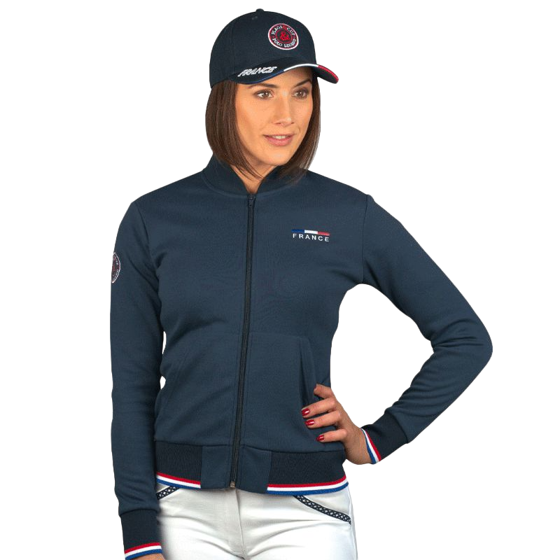 Flags & Cup - Sweat zippé femme France - limited edition marine