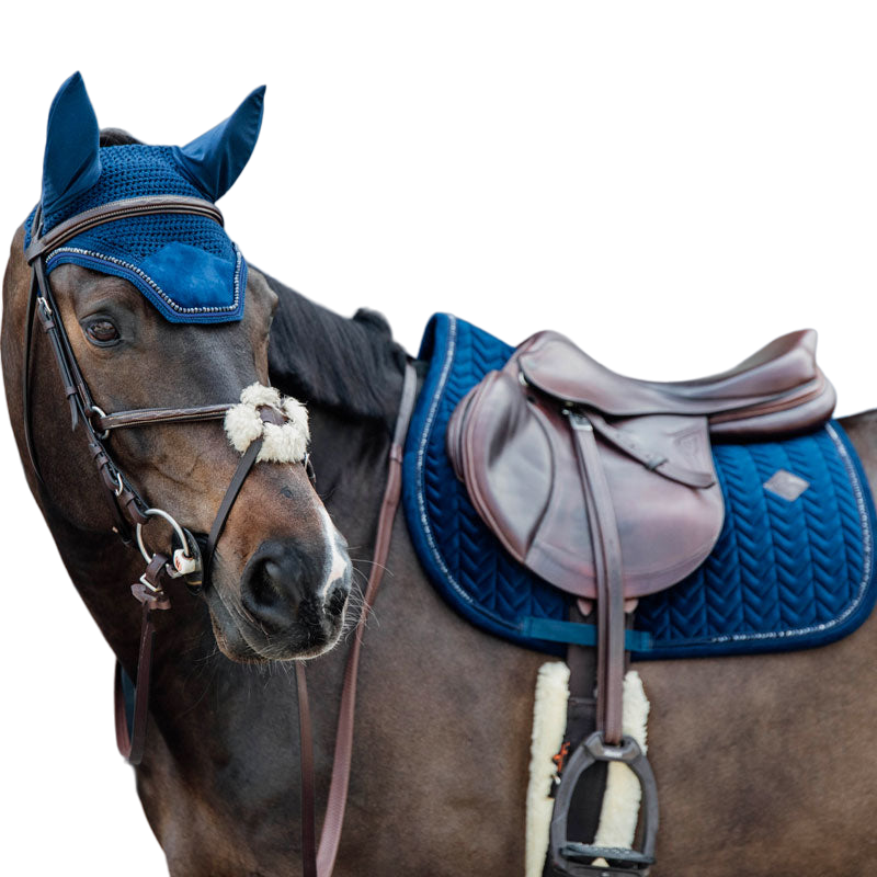 Tapis de selle VELVET JUMPING Bleu Clair - Horse Prestige