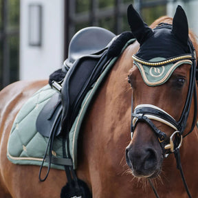 Back On Track - Bonnet pour chevaux Night Collection noir/ olive | - Ohlala