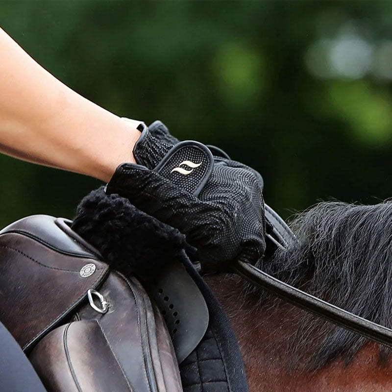 Gants d'équitation pour cavalières HKM Rosegold Glamour XS à XXL