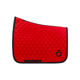 Cavalleria Toscana - Tapis de dressage Circular Quilted Jersey rouge coquelicot | - Ohlala
