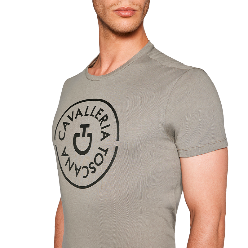 Cavalleria Toscana - T-shirt manches courtes homme CT Double Orbit noisette | - Ohlala
