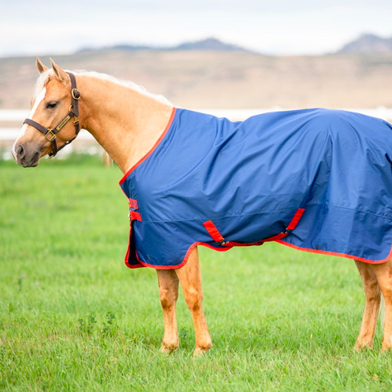 Horseware - Couverture d'extérieur imperméable Mio T/O Lite bleu/ rouge 0g | - Ohlala