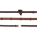 Dyon - Rubberen teugels 7 gevlochten stoppers New English bruin | - Ohlala