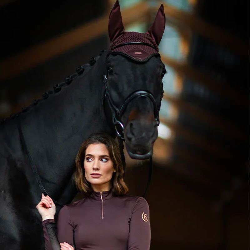 Equestrian Stockholm - Bonnet pour chevaux Endless Glow marron | - Ohlala