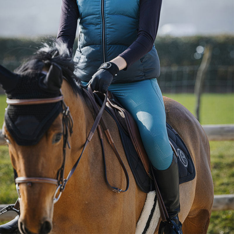 Equithème - Pantalon d'équitation femme Queen turquoise | - Ohlala