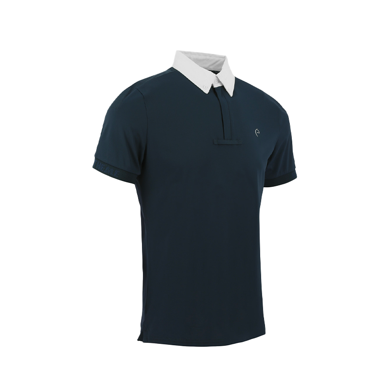 Equithème - Polo de concours à manches courtes homme Wellington marine | - Ohlala