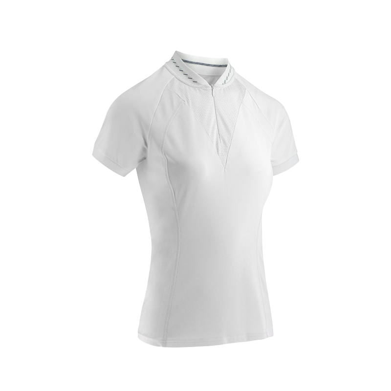 Equithème - Polo à manches courtes femme Elodia blanc | - Ohlala