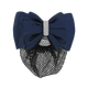 Equithème - Résille barrette pour cheveux Strass argent et marine | - Ohlala