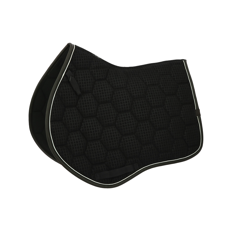 Equithème - Tapis de selle Quadri noir | - Ohlala