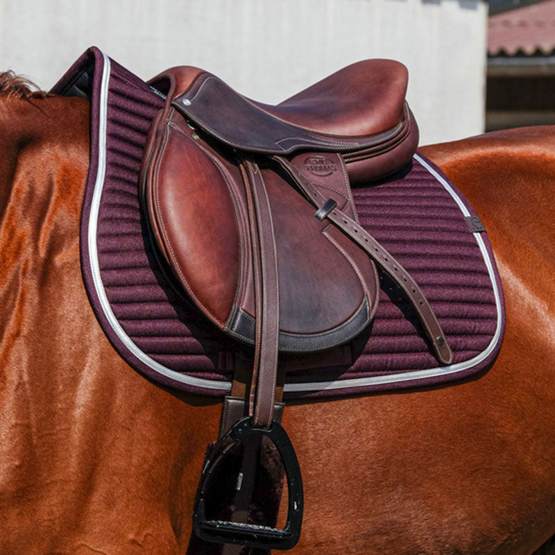 Equithème - Tapis de selle Spring bordeaux | - Ohlala